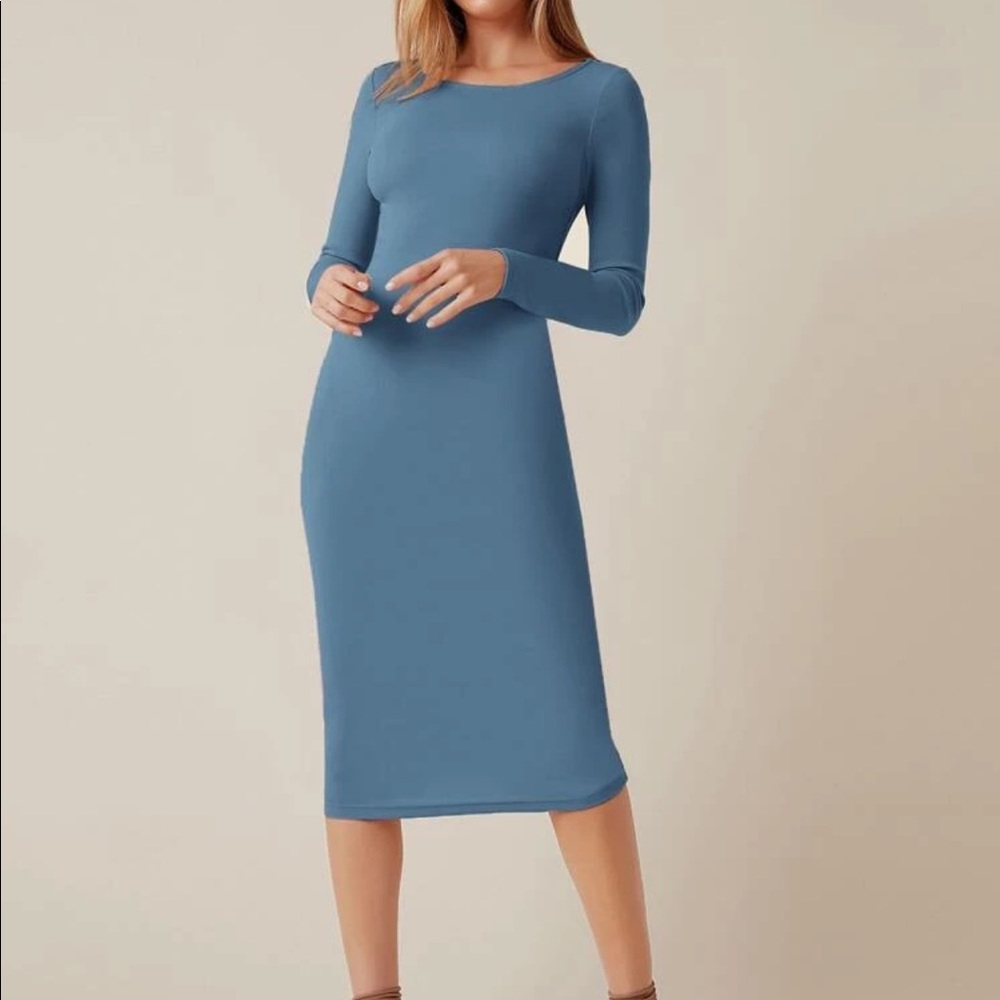 Light blue bodycon dress